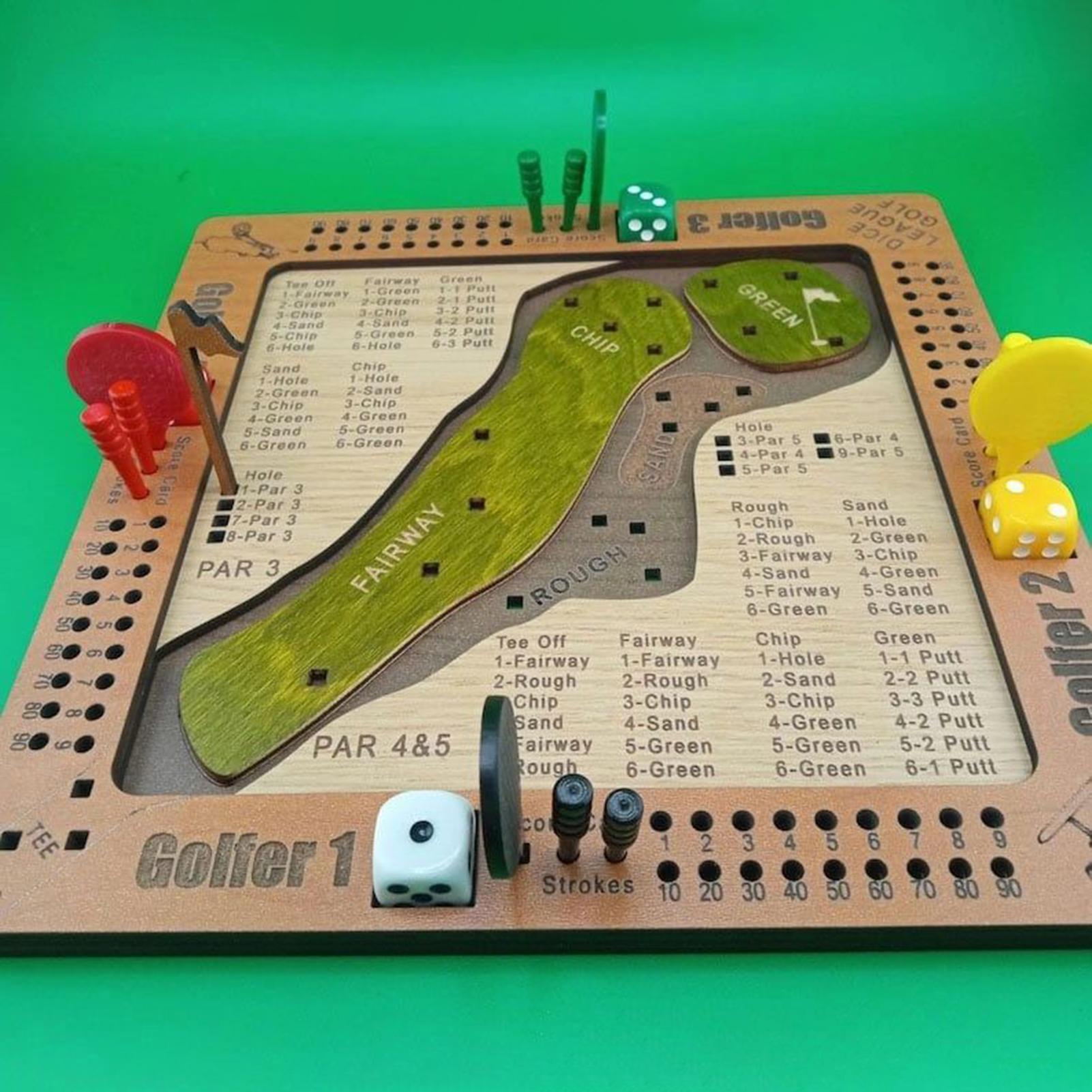 Pinball Machine - Golf Dice Game Wooden Challenging Golf