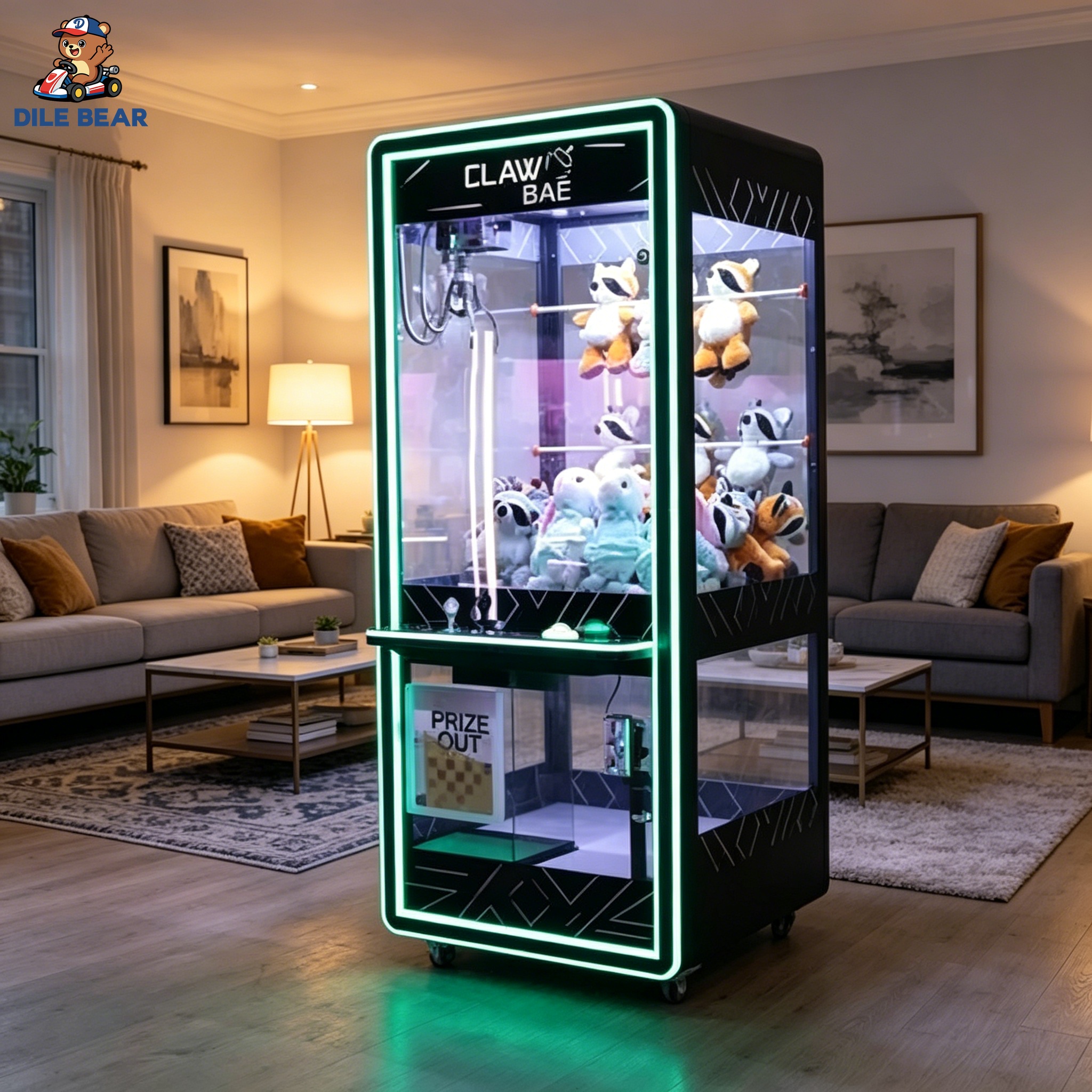 Arcade Game Vending Machine - Black Claw Machine Modern Arcade Game