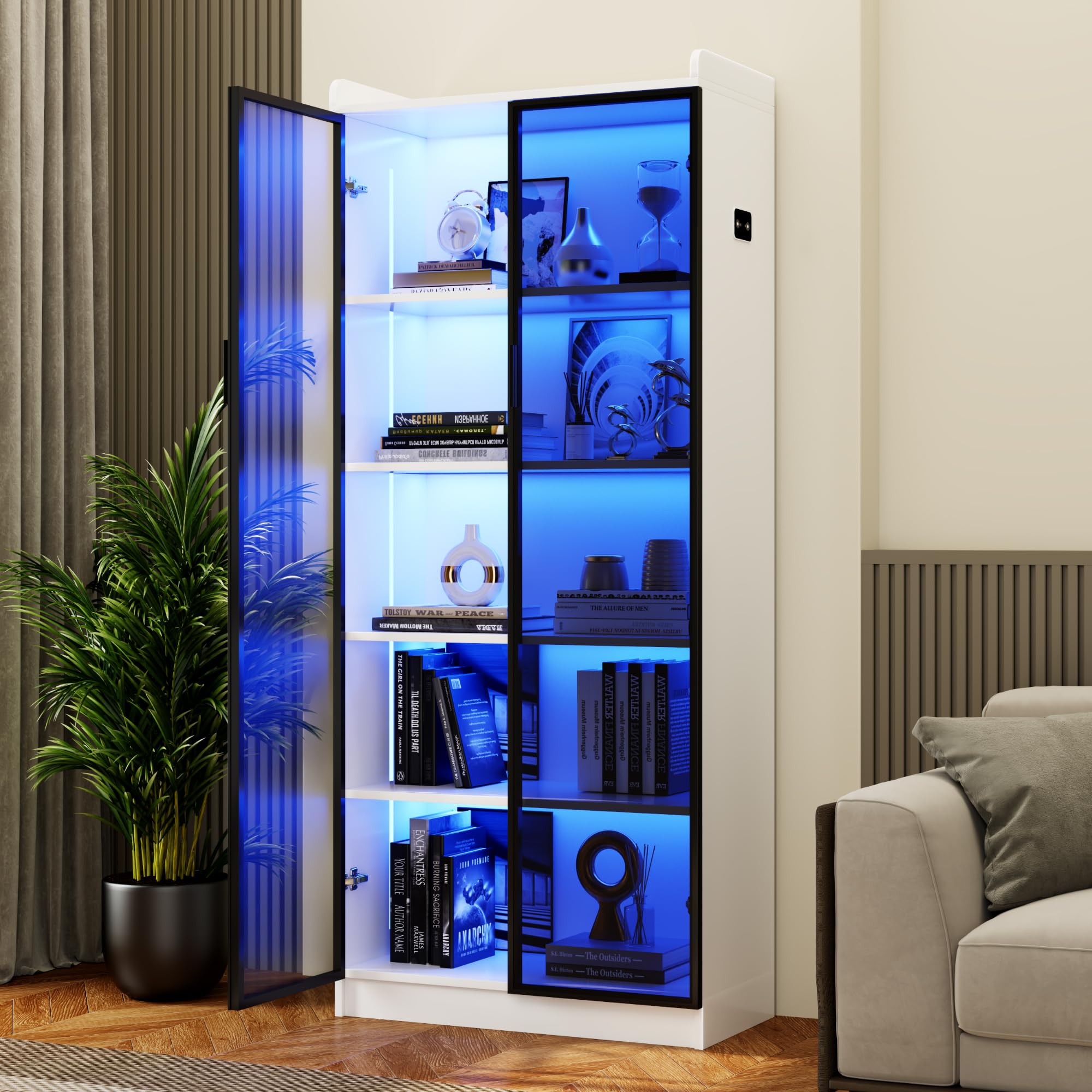 Glass Cabinet Display - 65 Inch Tall Display Cabinet With