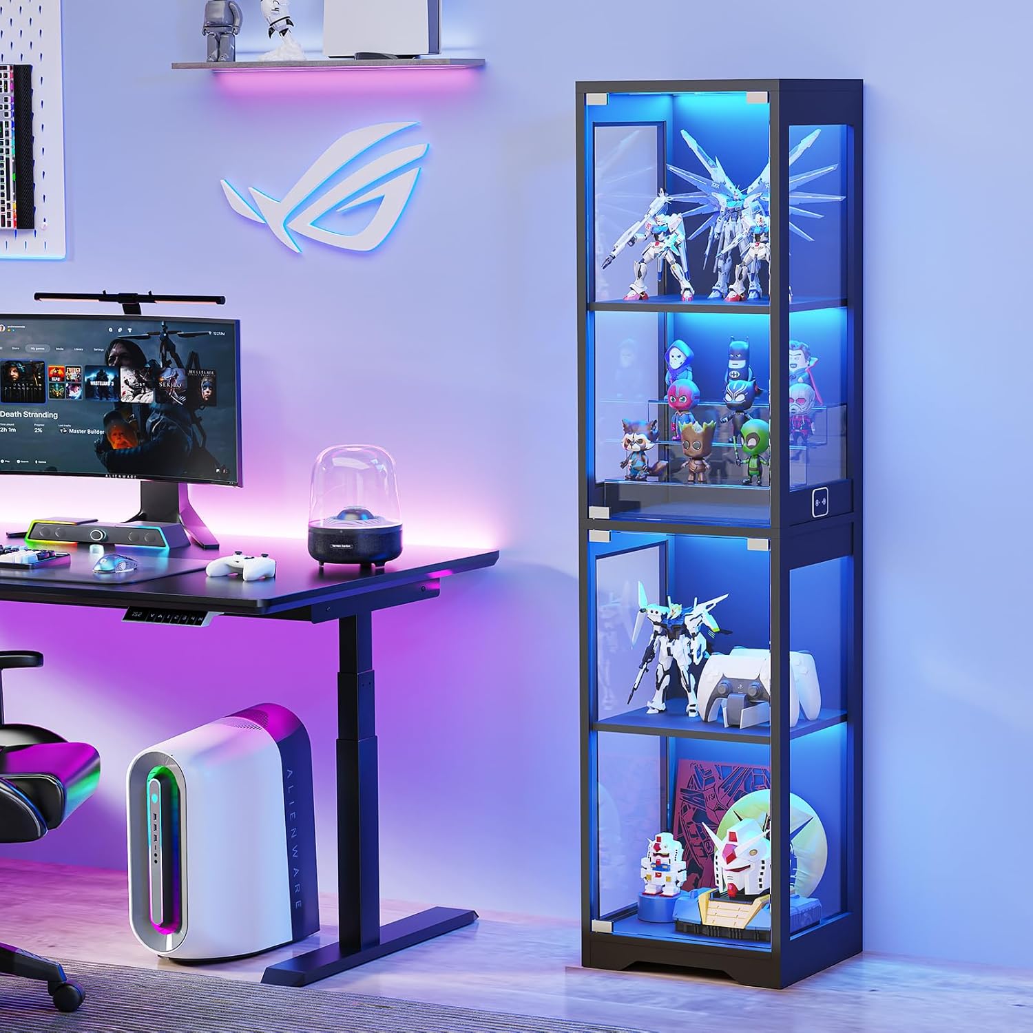 Glass Display Cabinet with 3 C - Glass Cabinet Display avis et prix