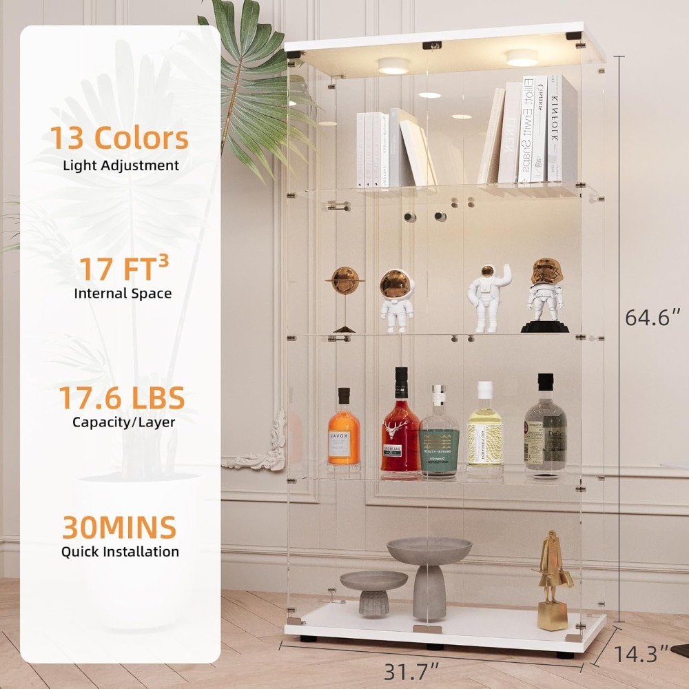 Glass Display Cabinet with LED - Glass Cabinet Display avis et prix