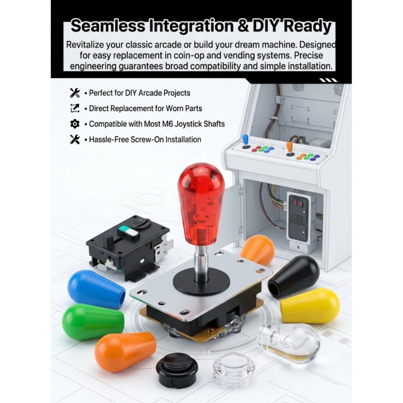 1 PCS M6 Joystick  American Ba - Arcade Game Vending Machine avis et prix