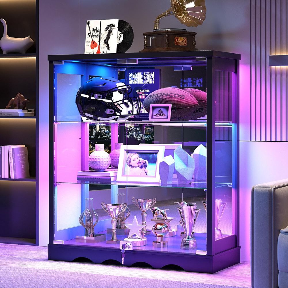 39 Tall Glass Curio Cabinet wi - Glass Cabinet Display avis et prix