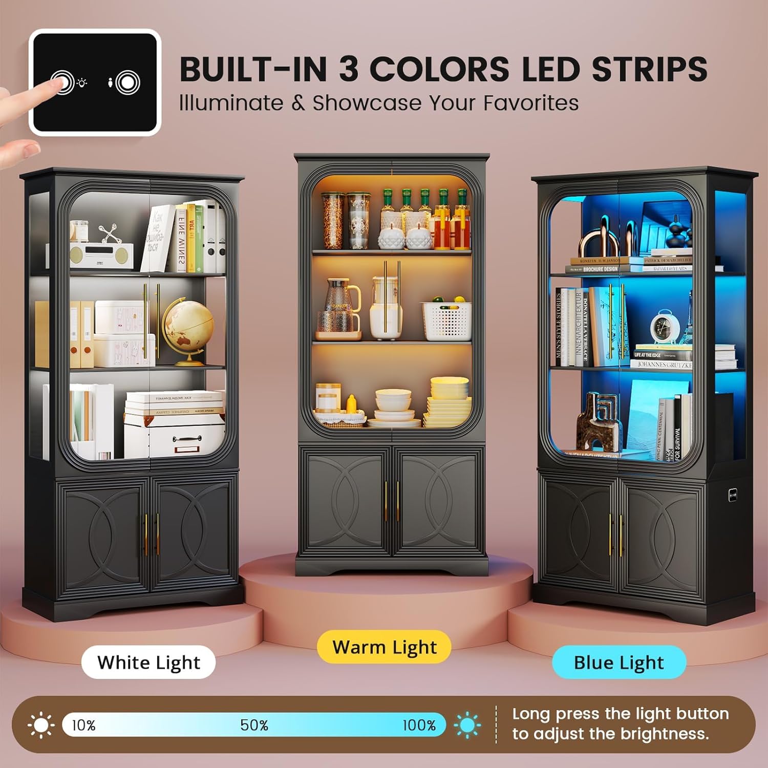 Display Curio Cabinet with Gla - Glass Cabinet Display avis et prix