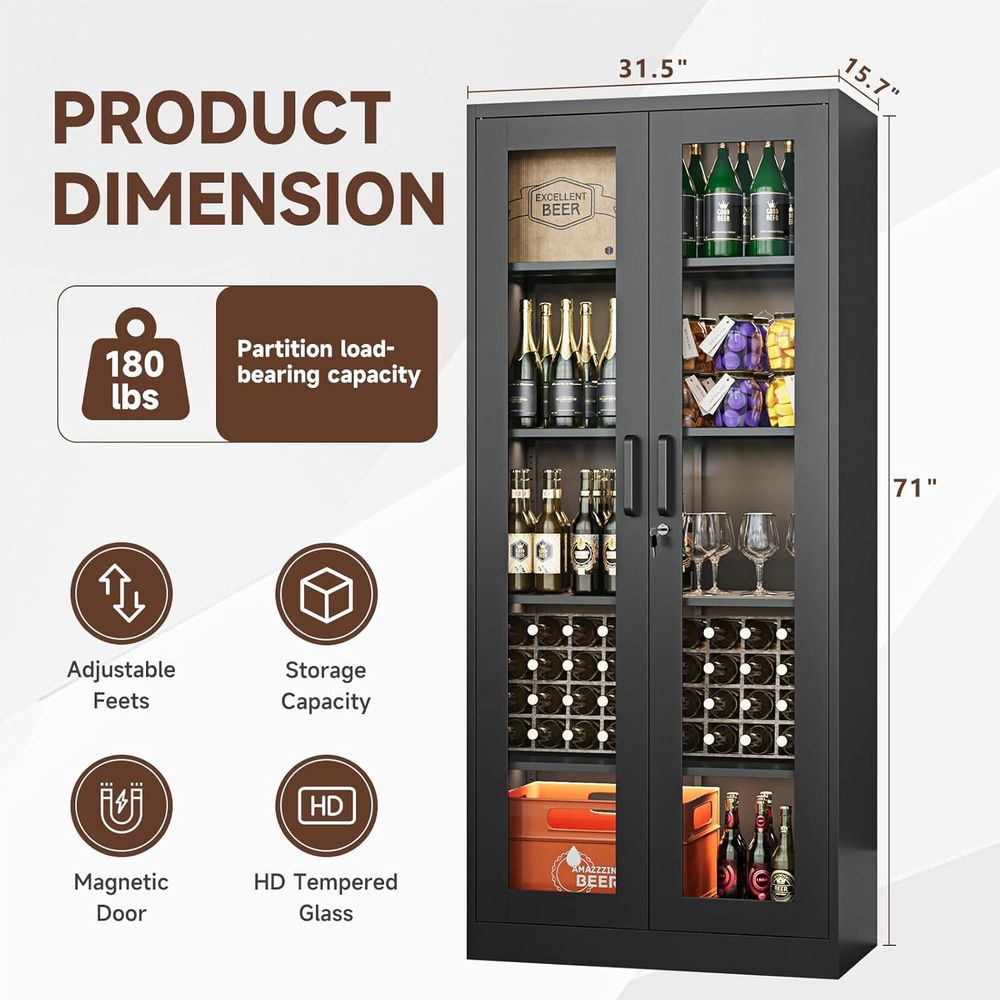 71 Metal Glass Display Cabinet - Glass Cabinet Display avis et prix