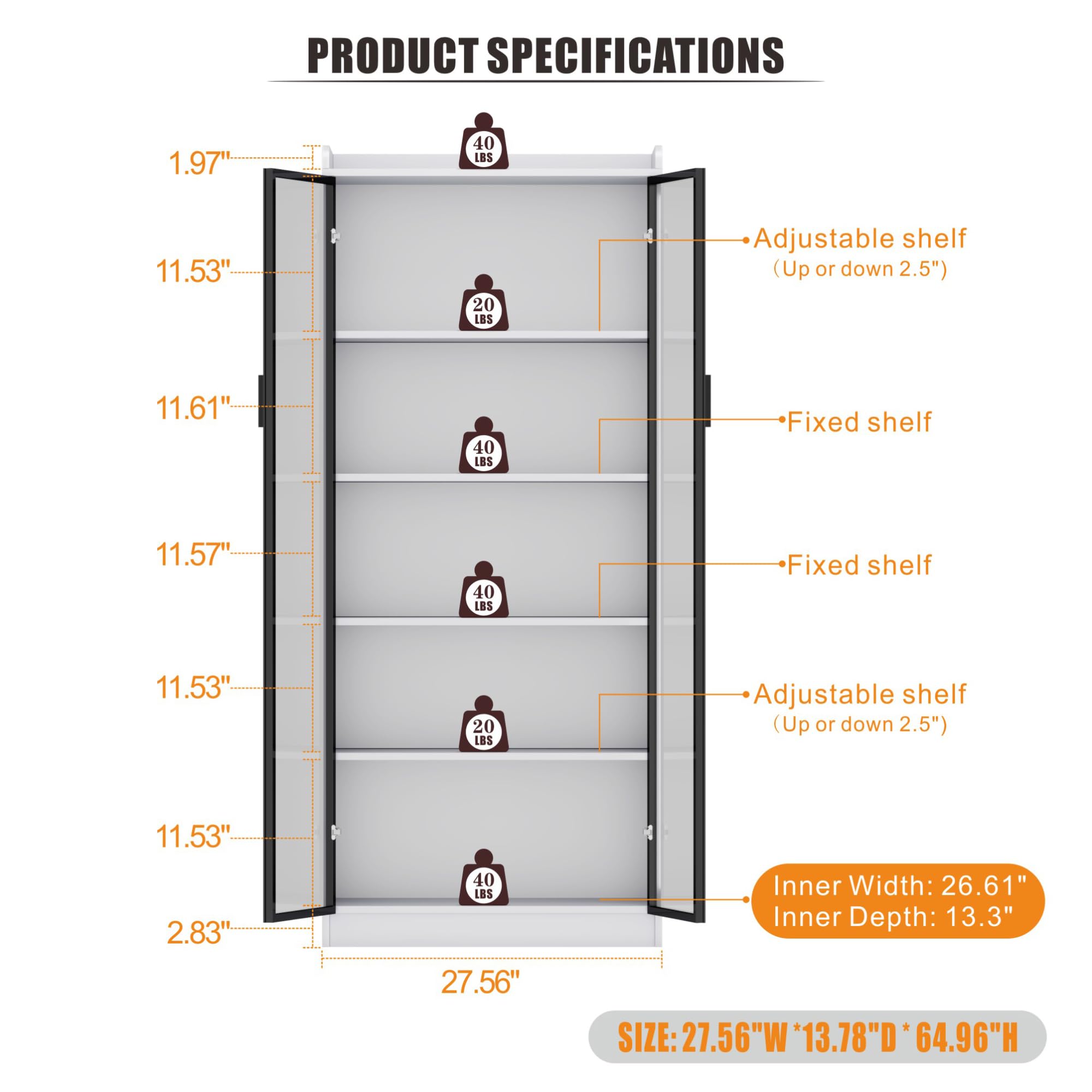 65 Inch Tall Display Cabinet W - Glass Cabinet Display avis et prix