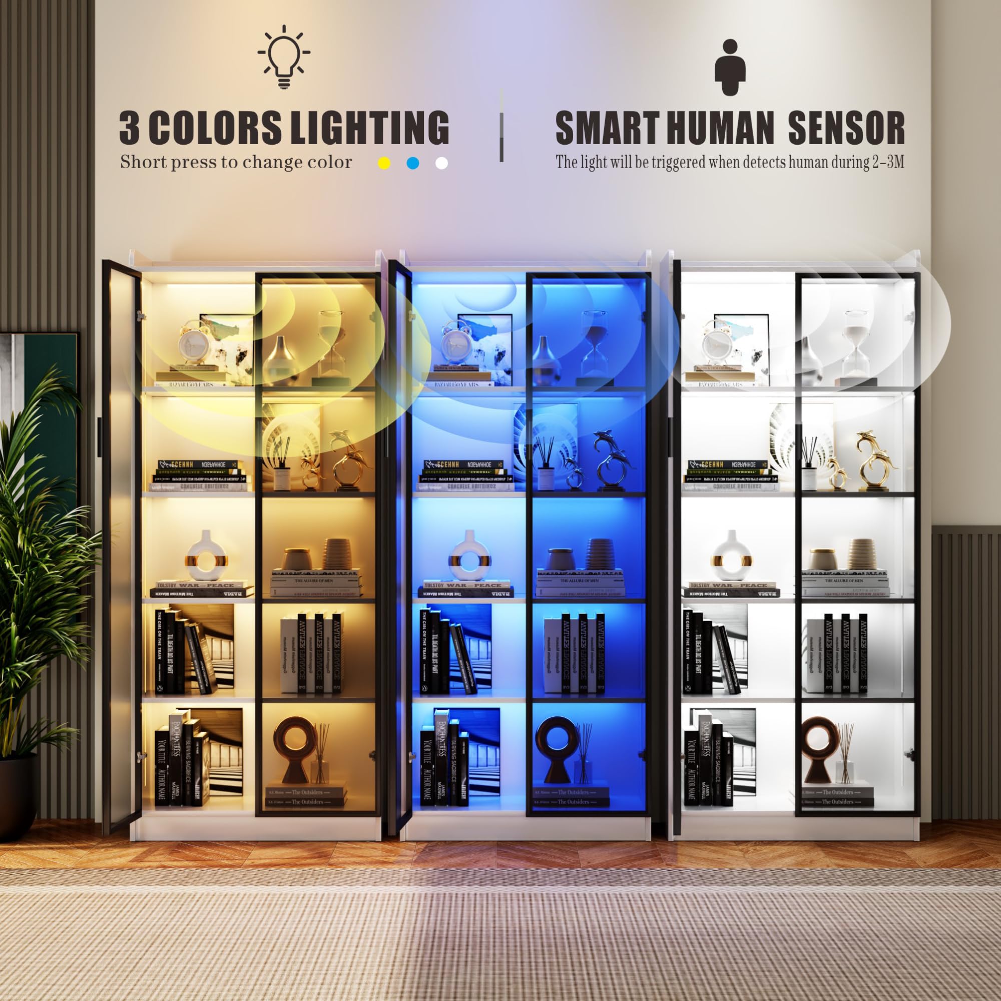 65 Inch Tall Display Cabinet W - Glass Cabinet Display avis et prix