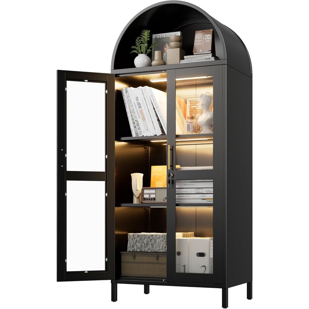 Arched Glass Display Cabinet w - Glass Cabinet Display avis et prix