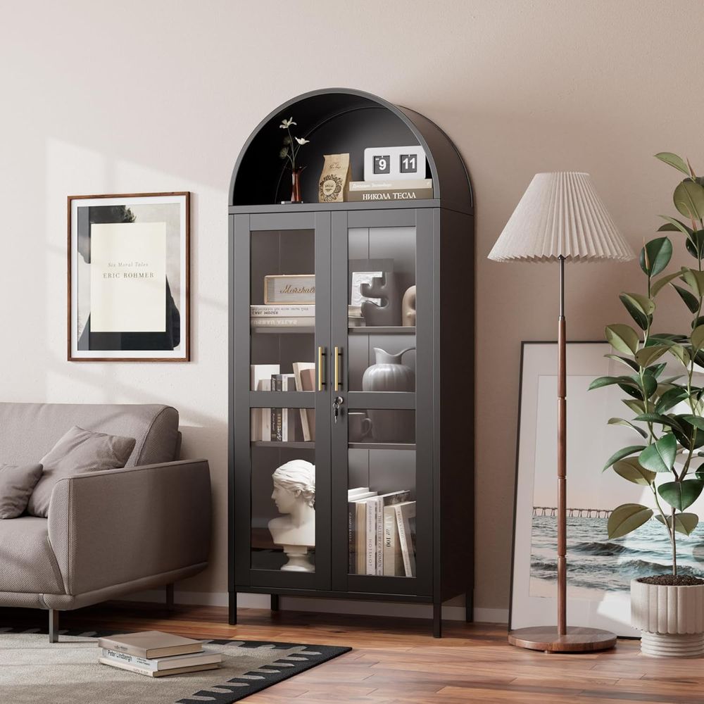 Arched Glass Display Cabinet w - Glass Cabinet Display avis et prix
