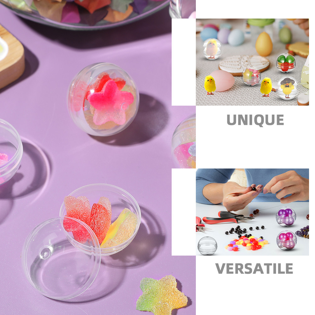 50pcs Empty Clear Balls Capsul - Prize Capsule Toy Machine avis et prix