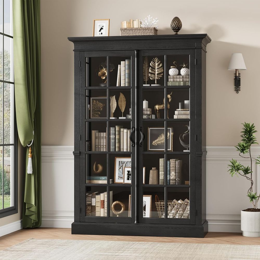 65 Tall Display Cabinet with A - Glass Cabinet Display avis et prix