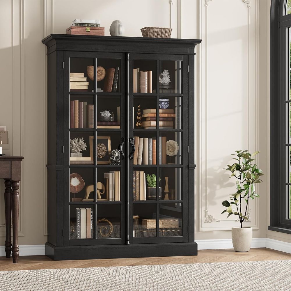 65 Tall Display Cabinet with A - Glass Cabinet Display avis et prix
